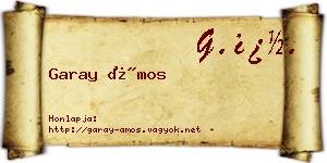 Garay Ámos névjegykártya